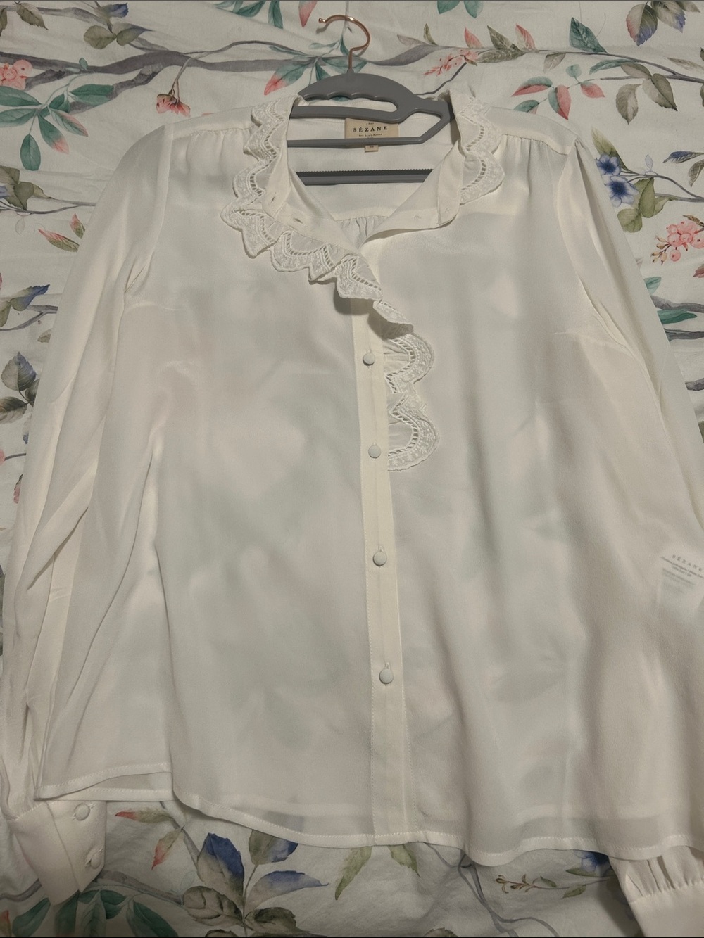 Sezane Cream Chlo silk blouse - Picture 6 of 6
